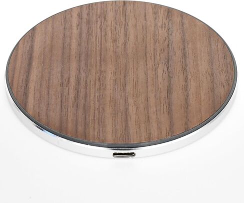 Wood Wireless Charger Pad, 15W Fast Charge, Qi Certified, Compatible with iPhone, Elegant Home or Office Decor (Redwood) in Saudi Arabia