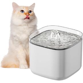 Cat Water Fountain 102oz/3L Automatic Pet Fountain Cat Water Dispenser with Replacement Filters for Cats, Dogs, Multiple Pets Water Bowl Dog Drinking Dispenser Cat Feeding & Watering Supplies, White