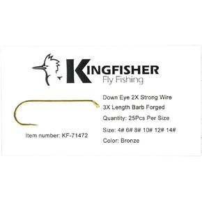 Kingfisher Fly Fishing Wet Fly Wooly Bugger Fly Tying Hook Micro Barb