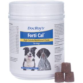 Doc Roy's Forti Cal- High Calorie Nutritional Energy Supplement - for Dogs & Puppies - 120ct Soft Chews