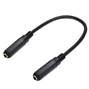 Qaoquda 1/4 Inch Coupler, 6.35mm TRS/TS Stereo Female to Female Adapter Cable, Gender Changer Connector for Acoustic Guitar, Electric Guitar, Bass Guitar - 20cm/8 inch