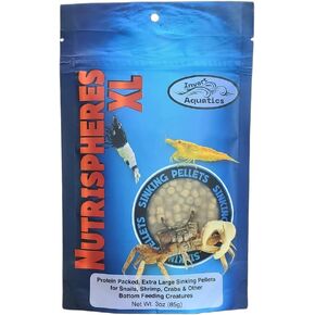 NutriSpheres XL - نظام غذائي كبير جدًا للقواقع والروبيان والأسماك التي تتغذى على القاع (3 أونصة)