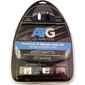 ATG Audio 4 Gauge Soft-Touch Amplifier Wiring Kit with ANL Fuseholder - ATG4ANL