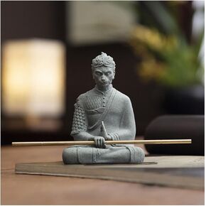 livelyfish Asian Fish Tank Buddha Statue Ornament Sandstone Buddha Statues 4.8‘’ Sun Wukong Collectible Figurines for Zen Garden Aquarium Underwater Landscaping Decor, A