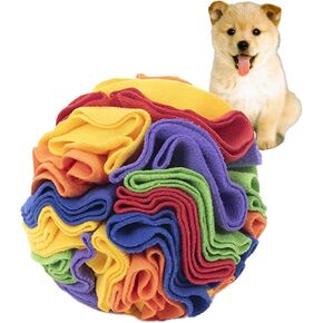 BenePoint Dog Snuffle Ball, Dog Treat Toys Interactive Sniff Ball, Dog Enrichment Snuffle Ball Dog Puzzle Feeder for Exercise,Sniff Training& Slow Feeding (Rainbow, 8cm)