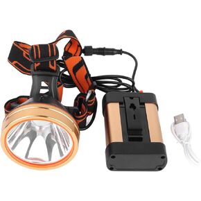 Headlamp Wearable Hat Light Super Bright with 1800mAh Lithium Battery, Solid Aluminum Alloy Headlamp Headlight IPX5 Waterproof Flashlight Headlamp for Adults Kids Outdoor Hunting Hiking Camping
