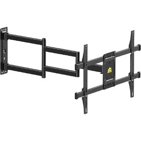 FORGING MOUNT Long Arm TV Wall Mount for Most 37-75 Inch Flat Curved TVs, 33 Inch Long Extension TV Mount 3 Folding Arms Full Motion Articulating Wall Mount TV Bracket Max VESA 600x400mm up to 88lbs