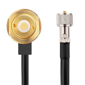 NMO Antenna Cable,25FT CB Antenna Cable Extension with NMO and Removable UHF Connector,Low Loss RG58 Cable NMO to UHF PL259 Male for VHF/UHF/CB Radio NMO Antenna