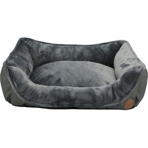 long rich Durable Dog Sofa Bed, Super Soft Washable Pet Bed,Rectangle Plush Dog Cat Bed, w/Non-Slip Oxford Bottom (27.6" x 23.6" x 7.9", Dark Grey)