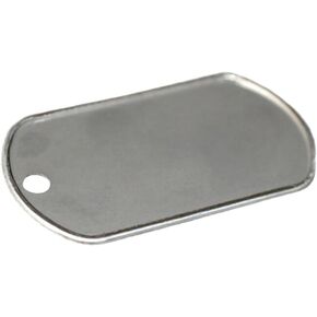 Stainless Steel Military Dog Tag Rolled Edge Blank 25pcs