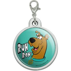 GRAPHICS & MORE Scooby-Doo Ruh Roh Chrome Plated Metal Pet Dog Cat ID Tag