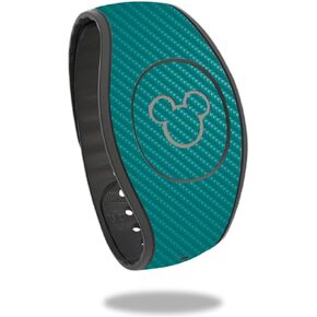 MightySkins Carbon Fiber Skin for Disney MagicBand 2 - Solid Gray | Protective, Durable Textured Carbon Fiber Finish | Easy to Apply, Remove, and Change Styles | Made in The USA