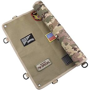 Tactical Patches Display Board Large Foldable Military Morale Patch Emblems Collection Panel Holder Hook and Loop Patches Organizer Storage 24x18in