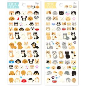 ACTIVE Adorable Animal Sheet of Paper Stickers (Dogs & Cats)