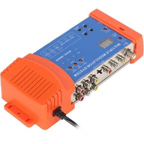 Digital Modulator, MMS80CP Multi Channels Home Modulator UHF Modulator Support PAL NTSC, Multiple Modulator System for TV Box AV Source (US Plug 100-240V)