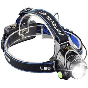 Pocketman LED Headlamp, Zoomable Waterproof Flashlight Super Bright 2200 Lumens LED Headlamp for Camping Running Hiking Reading Cycling Fishing (Black)