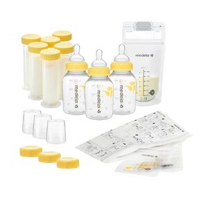 Medela Breastfeeding Gift Count, Breast Milk Storage System; Bottles, Nipples, Travel Caps, Breastmilk Storage Bags and More, Made Without BPA