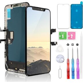 for iPhone 11 Pro Screen Replacement Kit Full FHD LCD (5.8 Inch) Display 3D Touch Digitizer with Repair Tool - Compatible with Model A2160 - Black