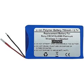 750mAh Replacement Battery Compatible with CECHYA-0090 Platinum Wireless 7.1 Headset, LIS1523HNPC