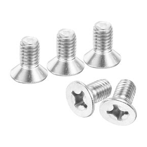 uxcell 10 pcs M8-1.25x50 Machine Screws Phillips Pan Cross Head Screws Fasteners Bolts 304 Stainless Steel Silver for Wall Socket,House Repairs