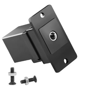 QIANRENON 3.5mm Rectangular Panel Mount Stereo Adapter 3 Pole 3.5mm 1/8 TRS Female to Female Fixed Installation Headphone Connector TRS 3.5mm Mount Socket, for 3.5mm Audio Port Expansion