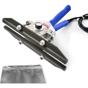 Crimp Heat Sealer, Mylar Bag Sealing Machine for Snack Bags Kraft Paper Bags Food Storage (12" (FKR300))