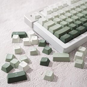 123 Keys PBT Doubleshot Shine Through Keycaps OEM Profile Purple Gradient Keycaps Set Fit for 61/64/87/104/108 Cherry Mx Switches Mechanical Keyboard