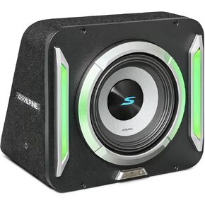Alpine S2-SB10 10" S-Series Halo PrismaLink Preloaded Subwoofer Wedge Enclosure with RGB Lighting