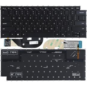 Replacement Backlit Keyboard for Dell XPS 15 9500 9510 9520 P91F XPS 17 9700 9710 9720 P92F Series, Precision 5550 5560 5570 5750 5760 5770 Series Laptop, US Layout with Backligh