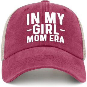 in My Girl MOM ERA Trucker Hat Women Funny Mesh Baseball Cap for Summer Pink