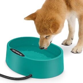 Heated Pets Water Bowl for Dogs Cats, Stainless Steel Heated Water Dishes Food Warmer Winter Outdoor Water Heater for Outside Animals Rabbit Chicken Duck Squirrel