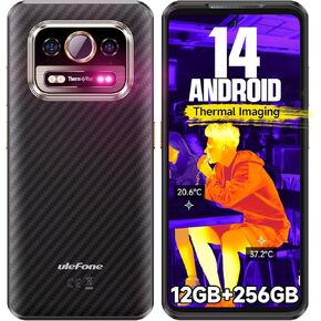Ulefone Rugged Smartphone, Armor 25T Thermal Imaging Camera, Android 14 12GB + 256GB Helio G99 Octa-Core, 50MP + 64MP Night Vision, 33W/6500mAh 6.78 Inch 120Hz, IP68 Dual SIM 4G Unlocked Cell Phone