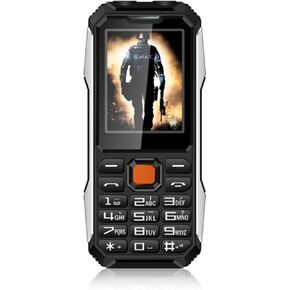 2G Unlocked Big Senior Cell Phone, 6800mAh Basic Mobile Phone for Elderly/Kids, with 2.4in HD Screen, SOS /Flashlight/Dual SIM, Video Player, FM, Camera(Black)