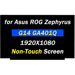 Replacement for Asus ROG Zephyrus G14 GA401Q GA401I GA401QM GA401IV GA401IH 100% sRGB FHD 1920X1080 IPS 144 Hz 14.0" LCD Non-Touch Screen Display(Only for Non-Touch Screen)