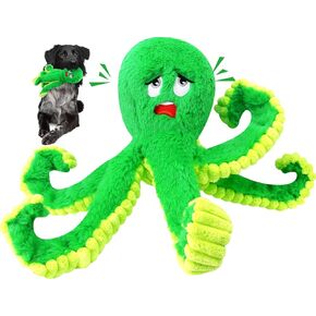 Squeaky Dog Toys for Large Dogs, Plush Dog Toys to Keep Them Busy, Large Dog Toys for Aggressive Chewers, Crinkle Dog Toy, Tug of War Octopus Dog Toy for Large Medium Small Dogs