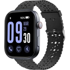 GTX13, GTX12 Smart Watches Band, 22mm Silicone Lace Slim Thin Hollow-Out Replacement Straps Compatible for Fitpolo GTX12, ENOMIR GTX12, Tensky GTX12, uaue T60, QXQ T60, QCOQ T60 Smart Watches