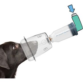 Canine Aerosol Chamber Inhaler Spacer for Cats, Dogs, Horse and Other Wildlife (M- Medium Dogs)