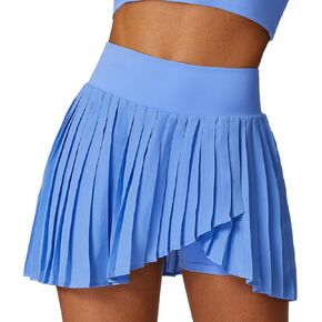 Raroauf Womens Pleated Tennis Skirts with Shorts High Waisted Mini Skirt Golf Skort Athletic Skirts Workout Pickball