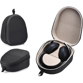 Headphone Case Compatible with PlayStation Pulse Elite for PlayStation 5 Headset Bluetooth Over-Ear Headphones,Hard Shell Travel Carrying Bag with Cable Storage (Black)