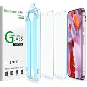 amFilm Auto-Alignment OneTouch for Google Pixel 9 Pro XL [6.8"] Screen Protector,30 Seconds Installation,Bubble Free, Case Friendly, Anti-Scratch(2 Pack)