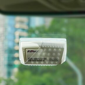 EZPass Holder for Windshield - Super Strong Suction Cups for Secure Toll Pass and iPass Transponder Attachment (Black)