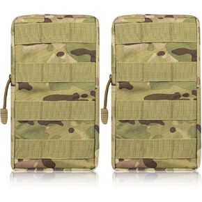 2 Pack Molle Pouches - Tactical Compact Water-Resistant EDC Pouch