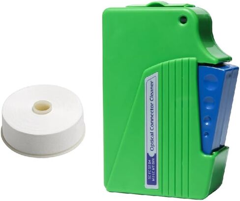 KOMSHINE Fiber Optic Connector Cassette Cleaner, Fiber Optic Clean Supports 1.25mm/2.5mm,SC,FC,ST,MU,LC Male Connectors, Cleans Over 500 Times+Cleaning Replacement Core Refill (KCC-550 Cleaner) in Kuwait