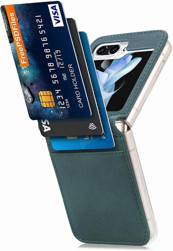 HAOTP Galaxy Z Flip 6 Case,for Samsung Galaxy Z Flip 6 Luxury PU Leather Wallet Protective Phone Case Card Slots Pocket Purse Women Man Cover Case for Samsung Galaxy Z Flip 6 5G Navy Blue in Saudi Arabia
