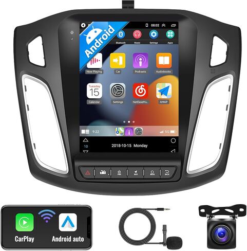SIXWIN Android Car Stereo for Ford Focus 2012-2018 9.7 Inch Touch Screen Car Radio with Wireless Apple Carplay Android Auto 1G+32G GPS Navigation Bluetooth FM WiFi HiFi Backup Camera MIC in Saudi Arabia