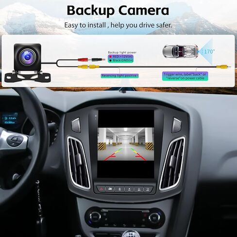 SIXWIN Android Car Stereo for Ford Focus 2012-2018 9.7 Inch Touch Screen Car Radio with Wireless Apple Carplay Android Auto 1G+32G GPS Navigation Bluetooth FM WiFi HiFi Backup Camera MIC in Saudi Arabia