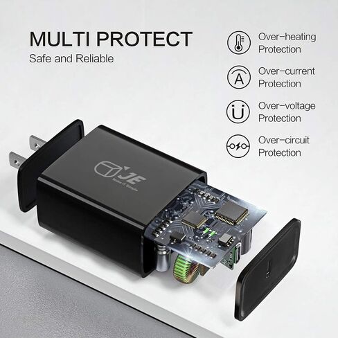 كتلة شاحن USB C، محول طاقة USB C بقدرة 18 وات، قابس شحن سريع من النوع C لهواتف iPhone 15/14/13/12/11/Pro Max/XS/XR/X، وSamsung Galaxy والمزيد in Kuwait