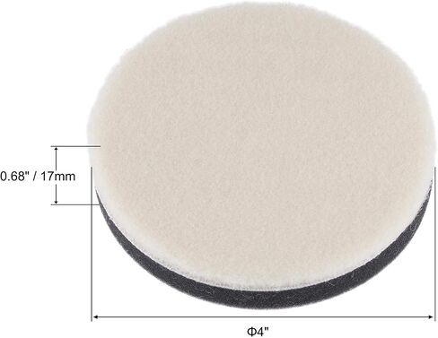 uxcell 5" Wool Felt Sponge Polishing Pad Hook and Loop Buffing Wheel Fine Polishing for Orbital Polisher Buffer 2 Pcs in Saudi Arabia