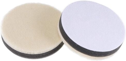 uxcell 5" Wool Felt Sponge Polishing Pad Hook and Loop Buffing Wheel Fine Polishing for Orbital Polisher Buffer 2 Pcs in Saudi Arabia
