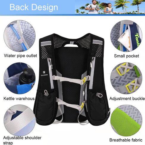 Lightweight Hydration Vest With 1.5L Water Bladder - Breathable Backpack for Running, Cycling, Hiking, Marathon - Men Women (0001 Purple) in Saudi Arabia